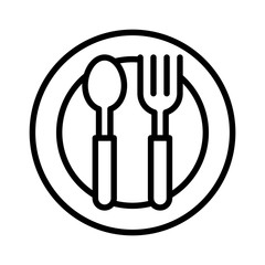 Spoon and fork icon