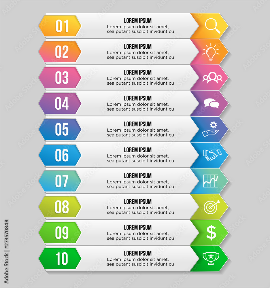 Poster vector infographic design template with options steps and marketing icons can be used for info graph