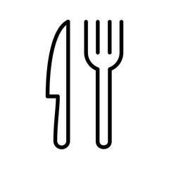 Spoon, fork and knife icon vector