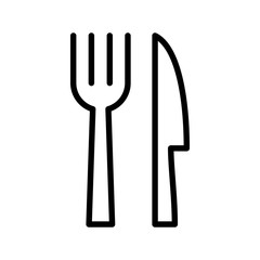 Spoon, fork and knife icon vector