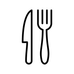 Spoon, fork and knife icon vector