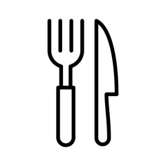 Spoon, fork and knife icon vector