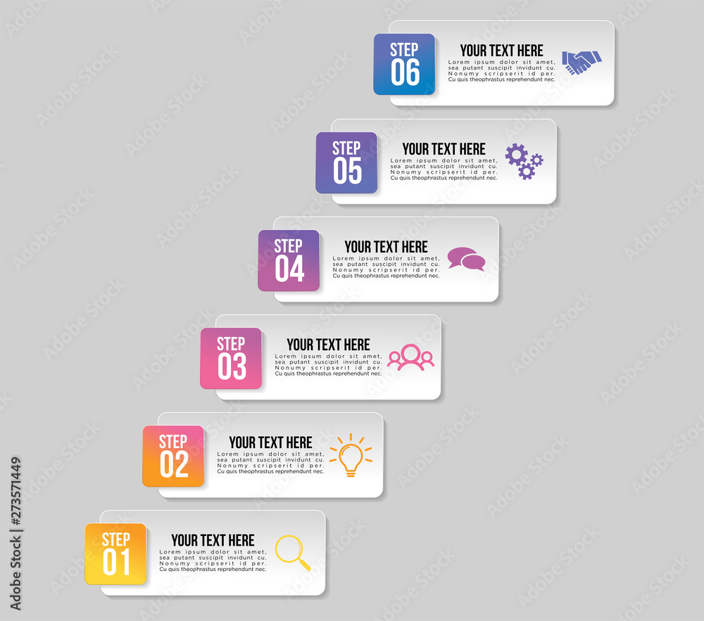 Poster vector infographic design template with options steps and marketing icons can be used for info graph