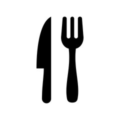 Spoon, fork and knife icon vector