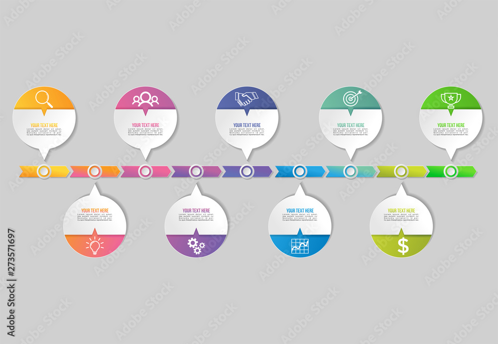 Poster vector infographic design template with options steps and marketing icons can be used for info graph
