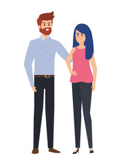 Fototapeta premium adults parents couple avatars characters