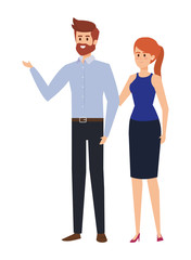 Fototapeta premium adults parents couple avatars characters