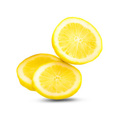 Lemons isolated on white background
