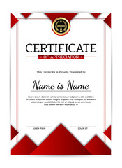 Modern certificate of appreciation award template. Template diploma border for use in design. Eps10 - vector.