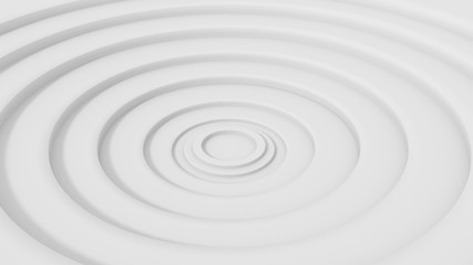 Fototapeta na wymiar circle ring ripple white clean minimal background