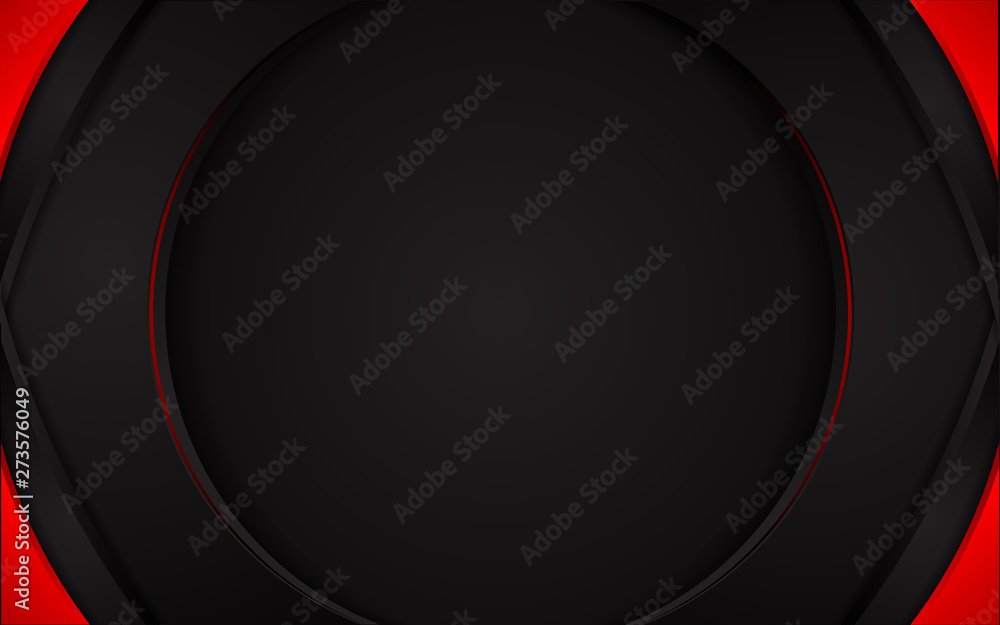 Poster abstract background with red and black overlap background. contract color tech innovation concept fo