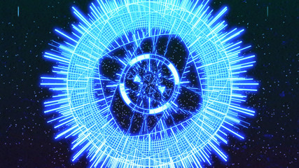 HUD Futuristic Spin Circles Crosshair Element Shape Target Monitor User Communication Interface Concept. Virtual Abstract Hi Technology UI Interactive Screen Illustration Design.