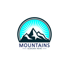Vintage Mountain Logo Template