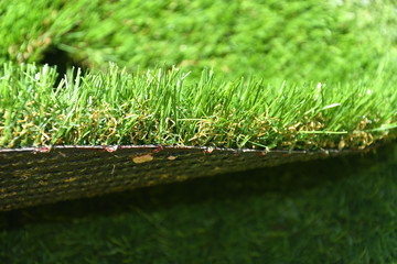 Cut of an artificial grass carpet