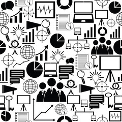 marketing seamless pattern background icon.