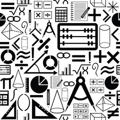 math seamless pattern background icon.