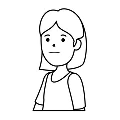 happy young woman avatar character