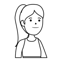 happy young woman avatar character