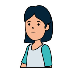 happy young woman avatar character