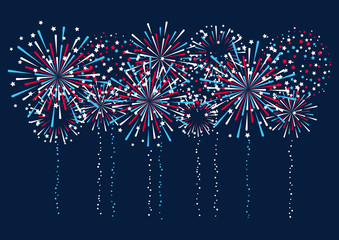 Fireworks border for Independence day design