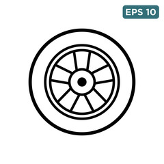 Obraz premium tyre - wheel car icon vector