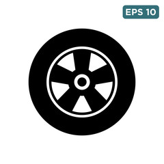 Obraz premium tyre - wheel car icon vector