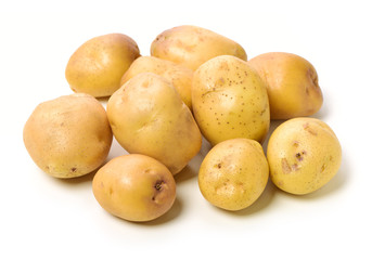 New potato isolated on white background 