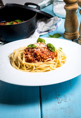 Italian pasta spaghetti bolognese