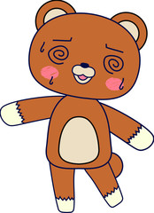 Full-length illustration of the cute Bear character 