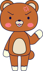 Full-length illustration of the cute Bear character 