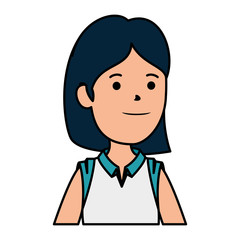 happy young woman avatar character