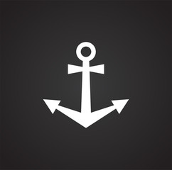 Fototapeta premium Anchor icon on background for graphic and web design. Simple illustration. Internet concept symbol for website button or mobile app.