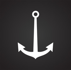Anchor icon on background for graphic and web design. Simple illustration. Internet concept symbol for website button or mobile app.