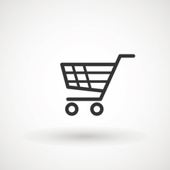 Shopping Cart Icon, flat design best vector icon.