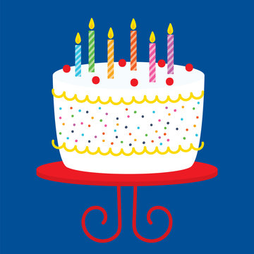 colorful birthday cake deisign