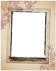 Vintage Frame with pink decorative element