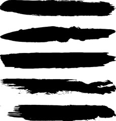 Vector grunge brush black isolated on white background.