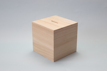 wooden money box