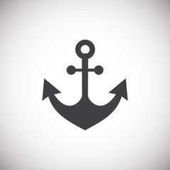Anchor icon on background for graphic and web design. Simple illustration. Internet concept symbol for website button or mobile app.