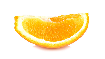 Orang fruit slice isolate on white