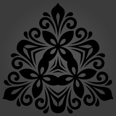 Fototapeta premium Oriental pattern with arabesques and floral elements. Traditional classic ornament. Vintage pattern with arabesques