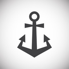 Anchor icon on background for graphic and web design. Simple illustration. Internet concept symbol for website button or mobile app.