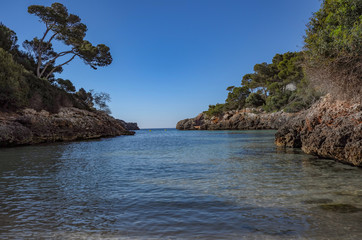 Cala Dor beach at Cala d'Or city Palma Mallorca Island Spain