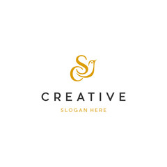 Letter CS With Beauty Bird Creative Icon Logo Design Template Element Vector