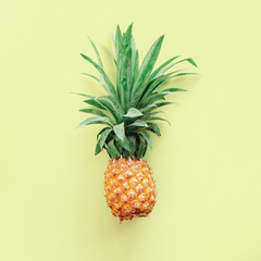 Pine Apple Tropical Fruit Pink Background Useful