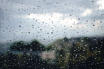 Water drop background on glass