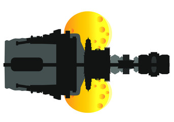 malaga city skyline in spain