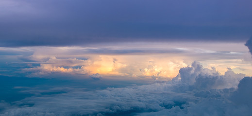 Beautiful sky after sunset, natural abstract background 