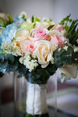 close up of wedding bouquet