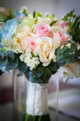 close up of wedding bouquet